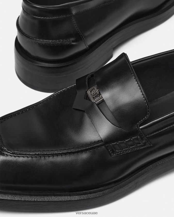 رجال المتسكعون التربيعية Versace أسود 0FVD2J1577 حذاء