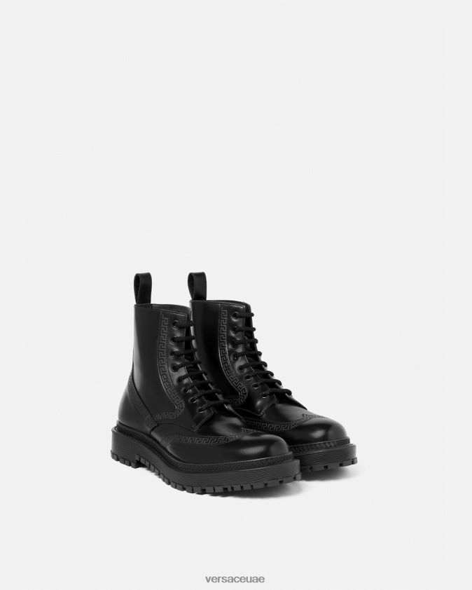 رجال أحذية الكاحل اليونانية Versace أسود 0FVD2J1579 حذاء