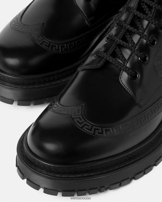 رجال أحذية الكاحل اليونانية Versace أسود 0FVD2J1579 حذاء
