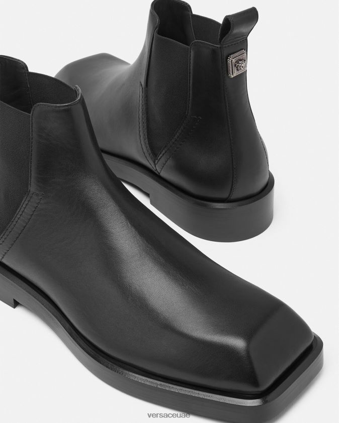 رجال أحذية تشيلسي المربعة Versace أسود 0FVD2J1580 حذاء
