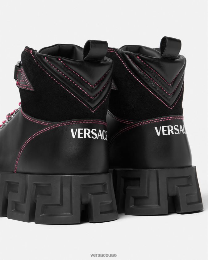 رجال أحذية المشي لمسافات طويلة المتاهة اليونانية Versace أسود 0FVD2J1581 حذاء