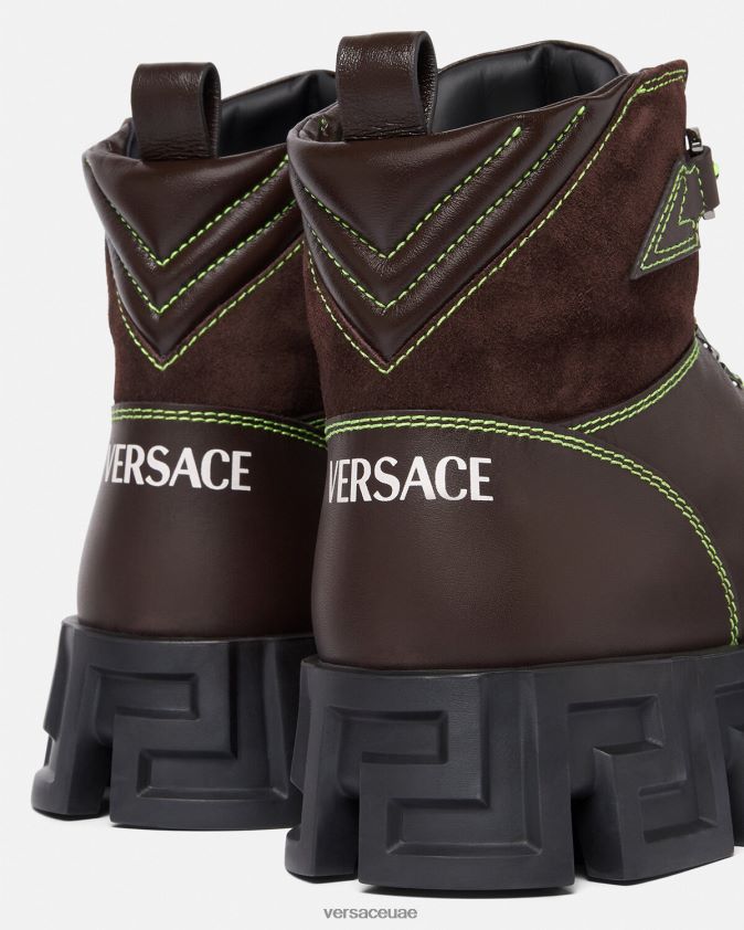 رجال أحذية المشي لمسافات طويلة المتاهة اليونانية Versace بني 0FVD2J1582 حذاء