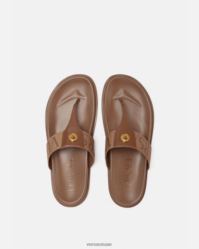 رجال كل انحاء الصنادل Versace بني 0FVD2J1583 حذاء