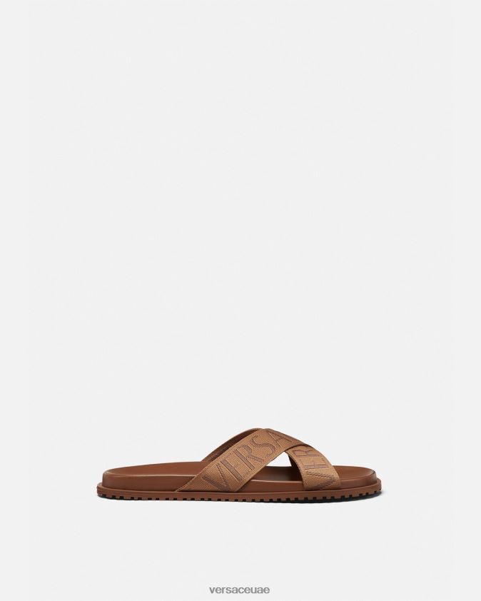 رجال كل انحاء الصنادل Versace بني 0FVD2J1584 حذاء