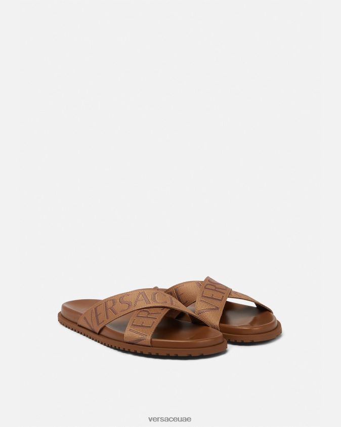رجال كل انحاء الصنادل Versace بني 0FVD2J1584 حذاء