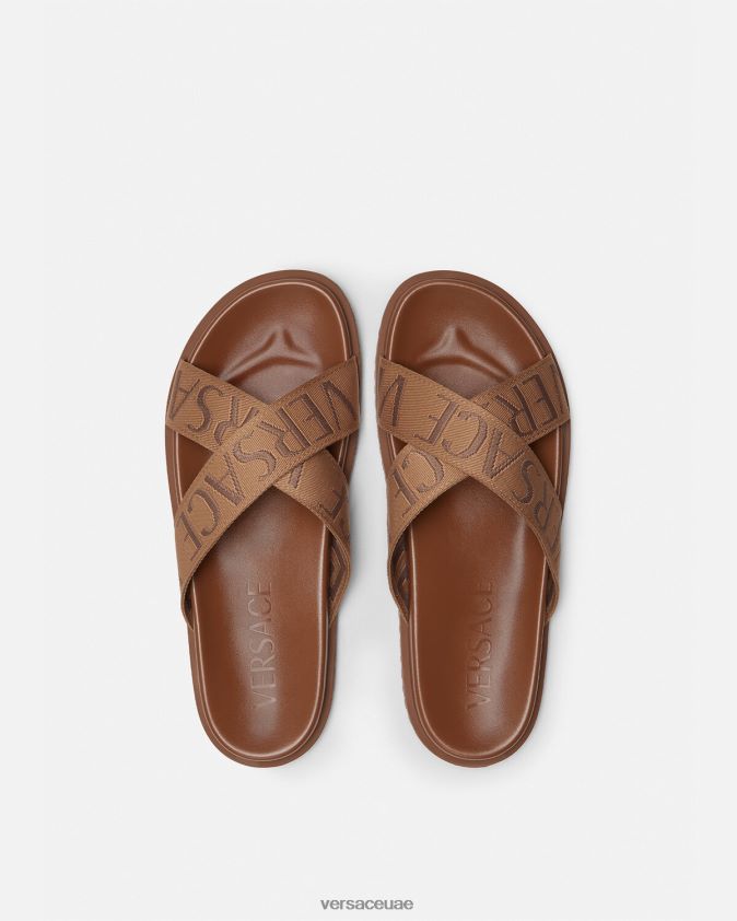 رجال كل انحاء الصنادل Versace بني 0FVD2J1584 حذاء