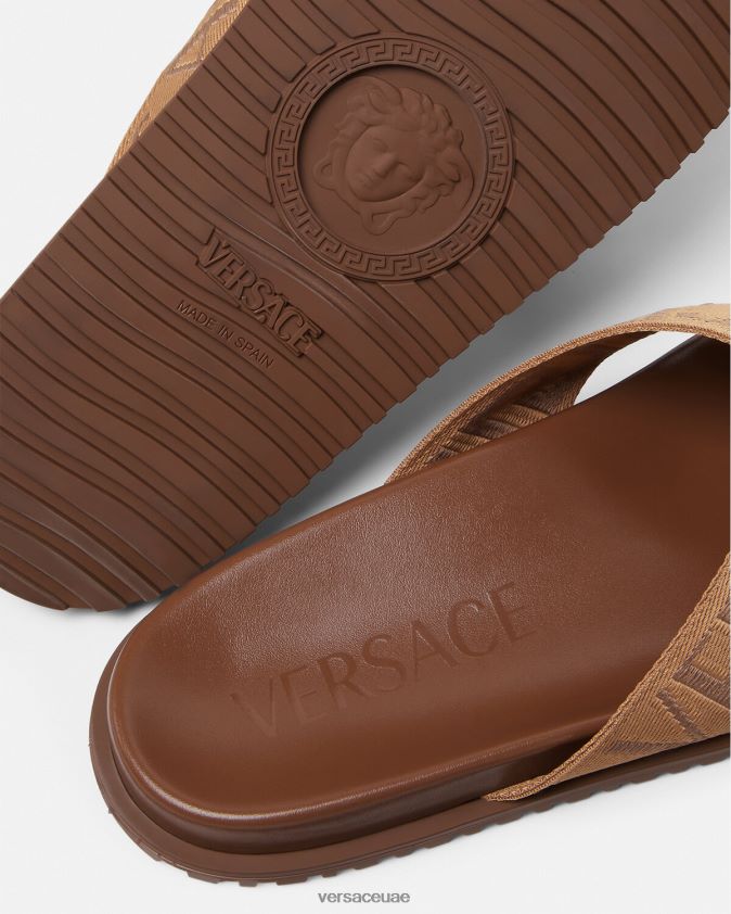 رجال كل انحاء الصنادل Versace بني 0FVD2J1584 حذاء