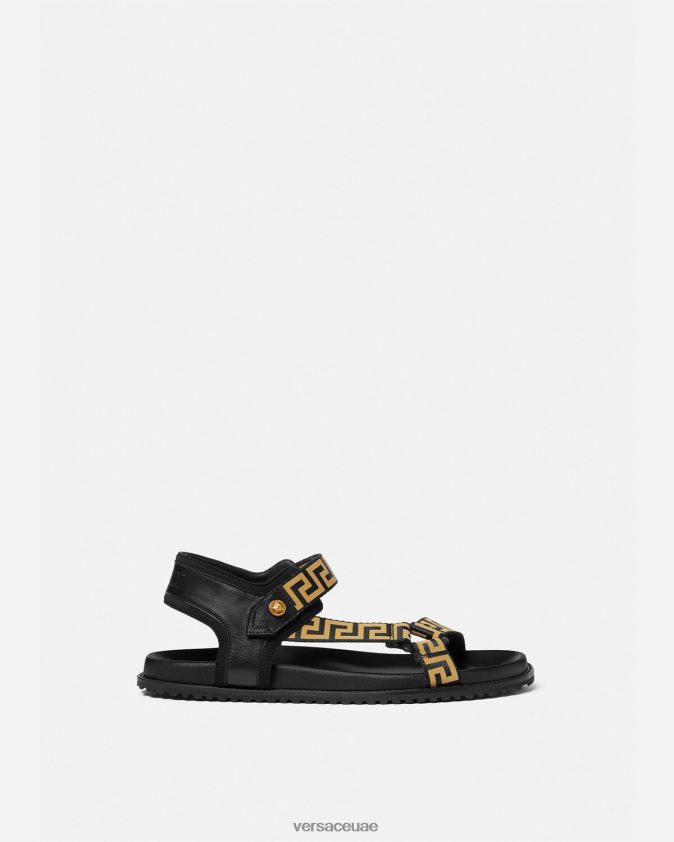 رجال الصنادل اليونانية Versace الذهب الأسود 0FVD2J1590 حذاء