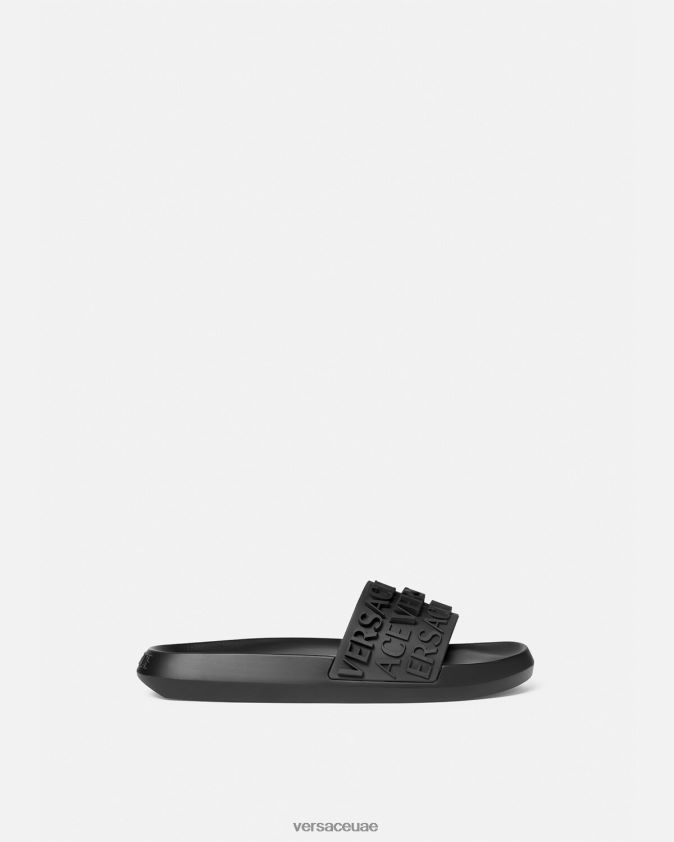 رجال انحاء الشرائح Versace أسود 0FVD2J1593 حذاء