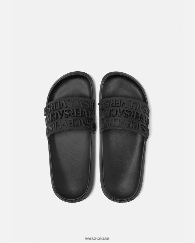 رجال انحاء الشرائح Versace أسود 0FVD2J1593 حذاء