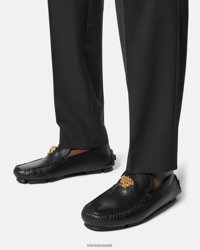 رجال حذاء سائق لا ميدوسا Versace أسود 0FVD2J1602 حذاء