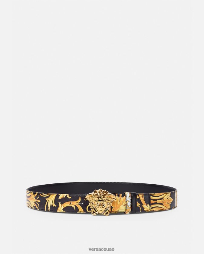 رجال حزام من الجلد ذو وجهين من باروكو Versace مطبعة 0FVD2J1617 مُكَمِّلات