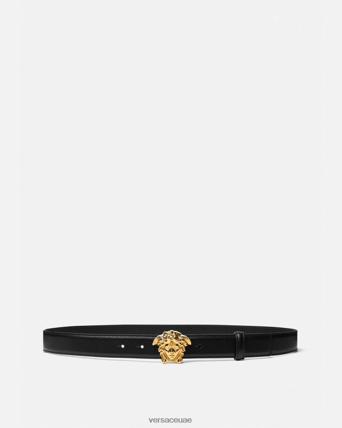 رجال حزام جلد لا ميدوسا Versace أسود 0FVD2J1619 مُكَمِّلات
