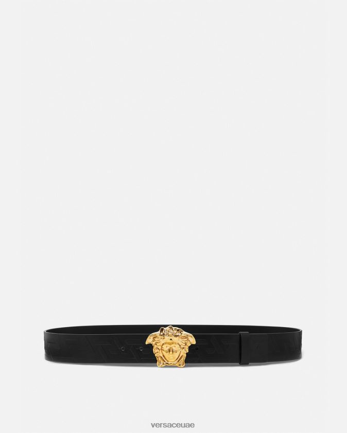 رجال حزام جلد لا ميدوسا اليونان Versace أسود 0FVD2J1623 مُكَمِّلات