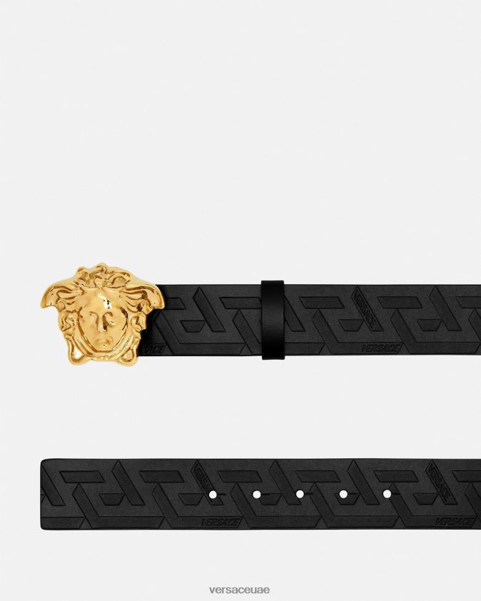 رجال حزام جلد لا ميدوسا اليونان Versace أسود 0FVD2J1623 مُكَمِّلات