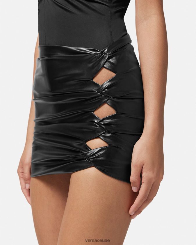 نحيف تنورة صغيرة معقودة Versace أسود 0FVD2J162 ملابس