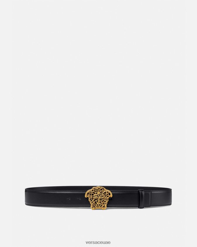 رجال حزام جلد ميدوسا Versace الذهب الأسود 0FVD2J1630 مُكَمِّلات