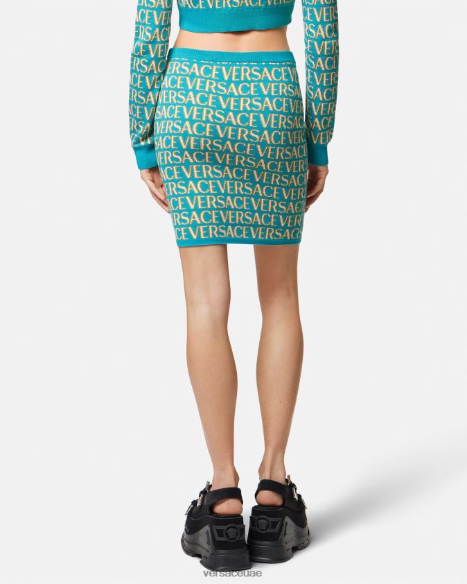 نحيف تنورة متماسكة بالكامل Versace مطبعة 0FVD2J163 ملابس
