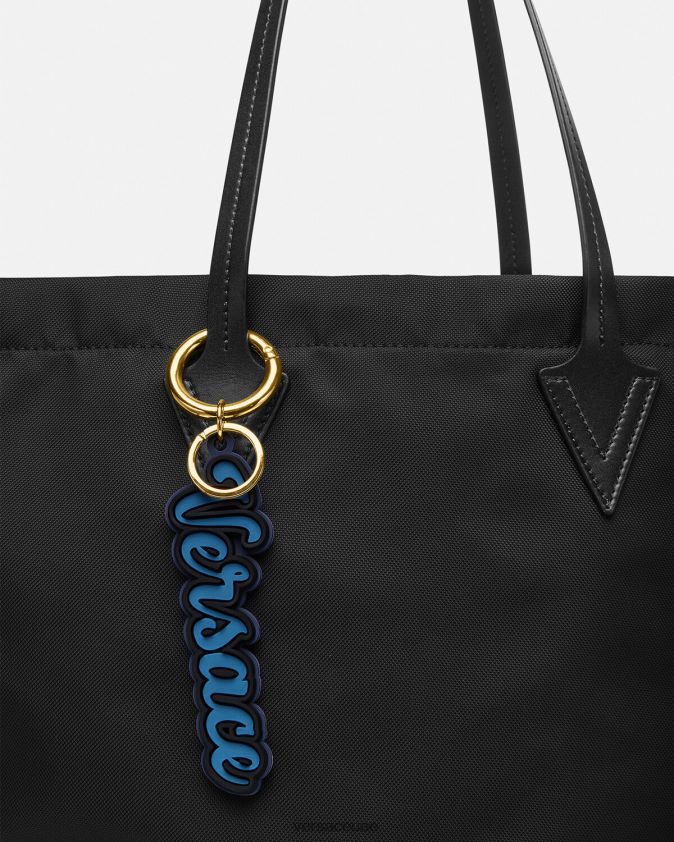 رجال سلسلة مفاتيح من السيليكون بشعار الجامعة Versace أزرق 0FVD2J1655 مُكَمِّلات