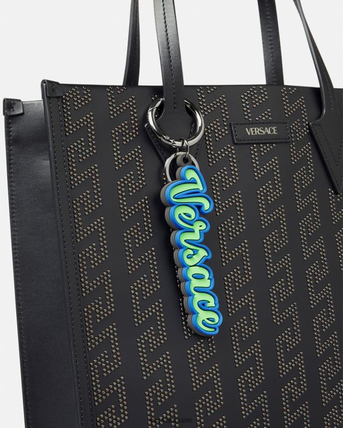 رجال سلسلة مفاتيح من السيليكون بشعار الجامعة Versace المياه الخضراء 0FVD2J1666 مُكَمِّلات