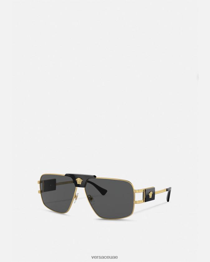 رجال مشروع خاص النظارات الشمسية الطيار Versace أسود 0FVD2J1672 مُكَمِّلات