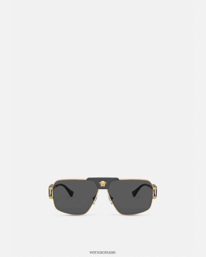 رجال مشروع خاص النظارات الشمسية الطيار Versace أسود 0FVD2J1672 مُكَمِّلات