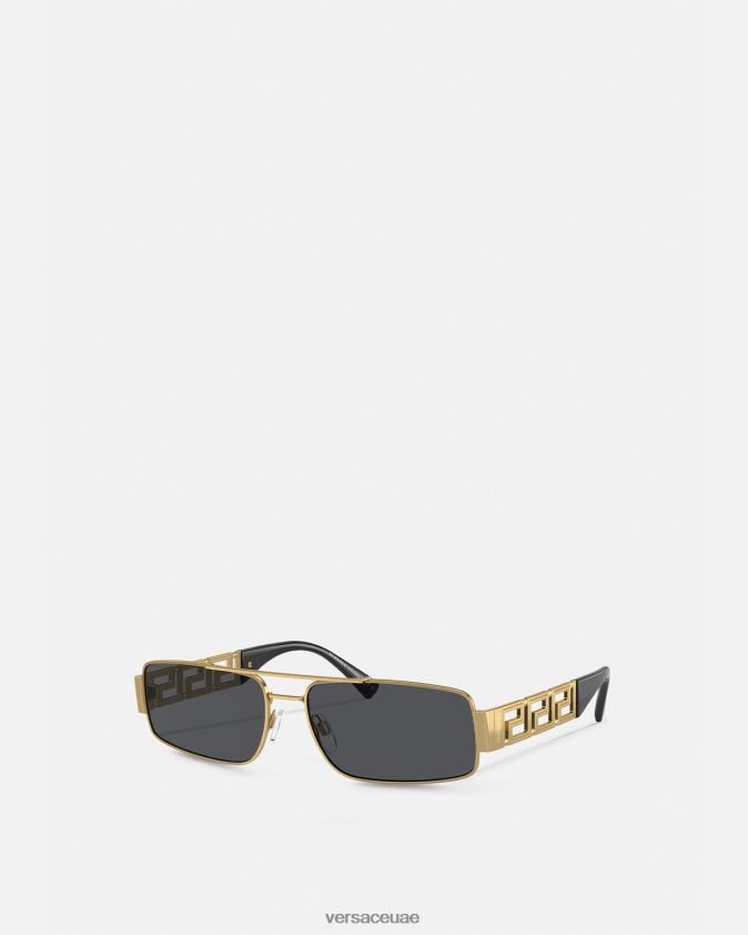 رجال النظارات الشمسية اليونانية Versace الذهب الأسود 0FVD2J1676 مُكَمِّلات