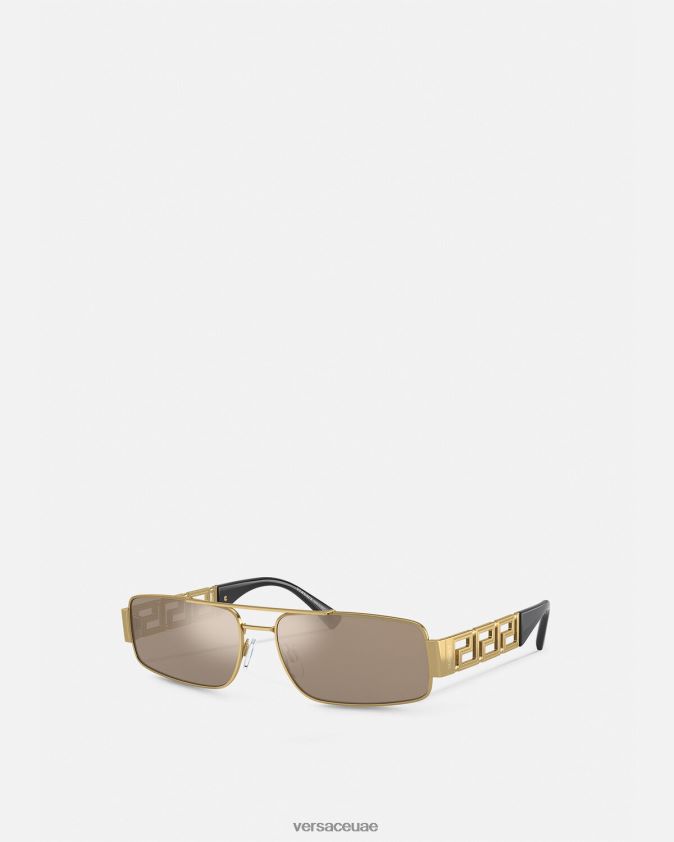 رجال النظارات الشمسية اليونانية Versace ذهب 0FVD2J1677 مُكَمِّلات