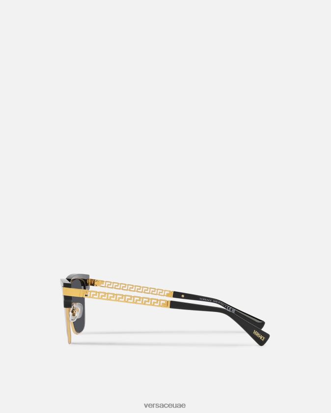 رجال النظارات الشمسية اليونانية Versace أسود 0FVD2J1680 مُكَمِّلات
