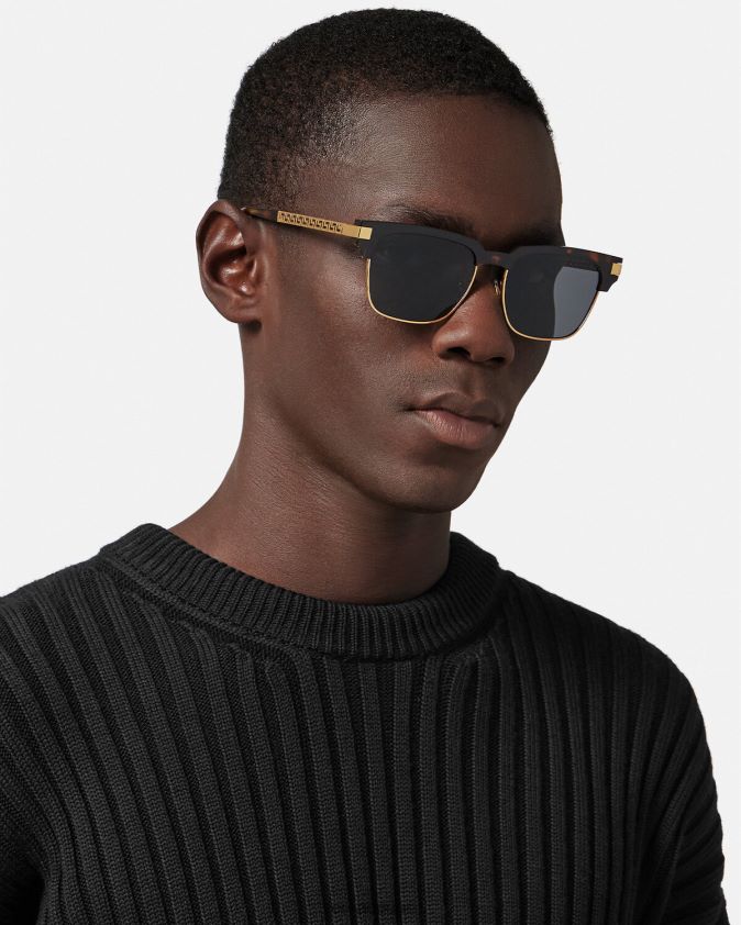 رجال النظارات الشمسية اليونانية Versace هافانا 0FVD2J1681 مُكَمِّلات