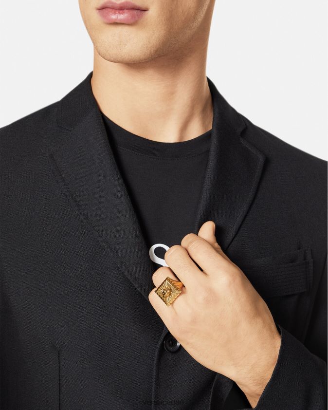 رجال خاتم ميدوسا المربع Versace ذهب 0FVD2J1691 مُكَمِّلات