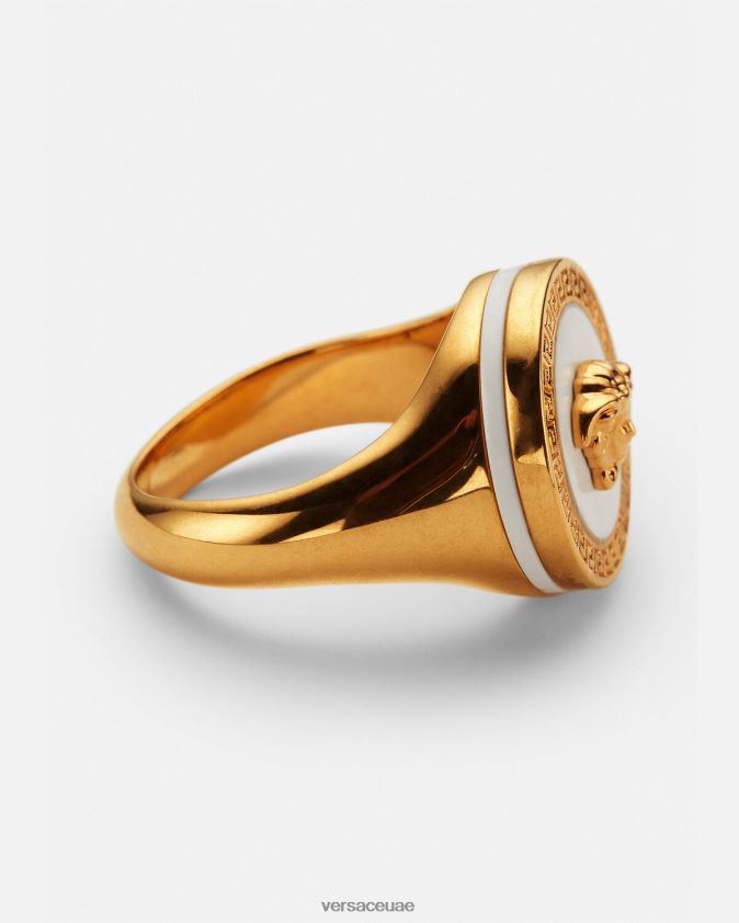رجال خاتم ميدوسا المينا Versace الذهب والأبيض 0FVD2J1693 مُكَمِّلات