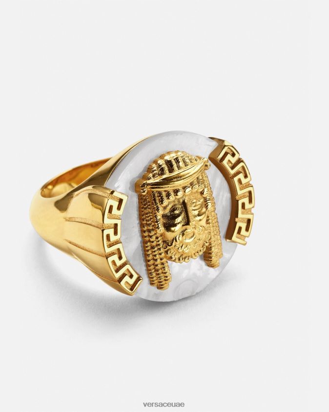 رجال خاتم لا ماشيرا من عرق اللؤلؤ Versace أبيض 0FVD2J1695 مُكَمِّلات