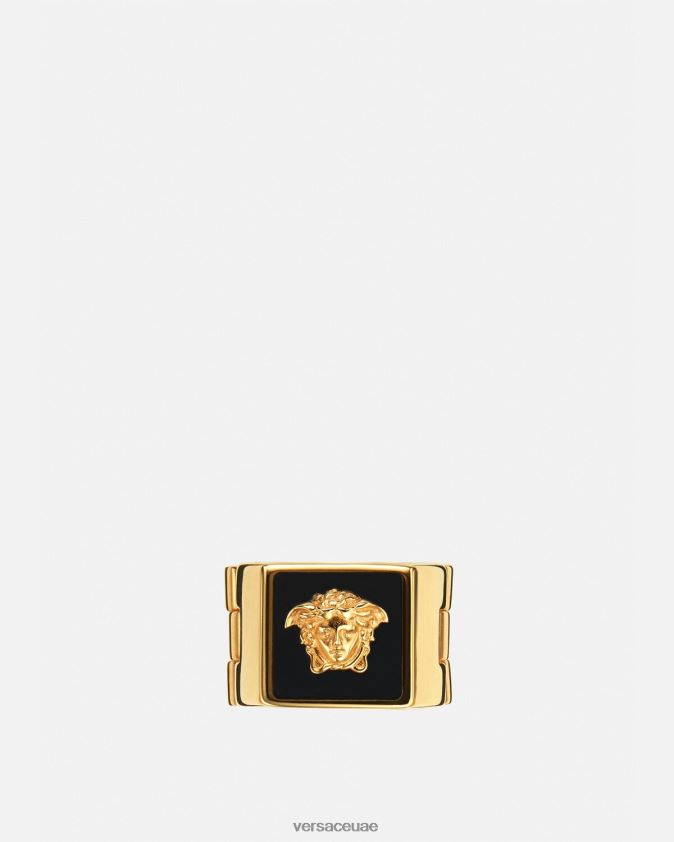 رجال خاتم ميدوسا المينا Versace الذهب الأسود 0FVD2J1697 مُكَمِّلات