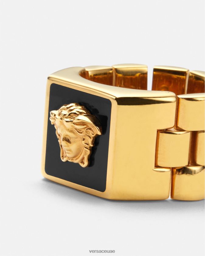 رجال خاتم ميدوسا المينا Versace الذهب الأسود 0FVD2J1697 مُكَمِّلات