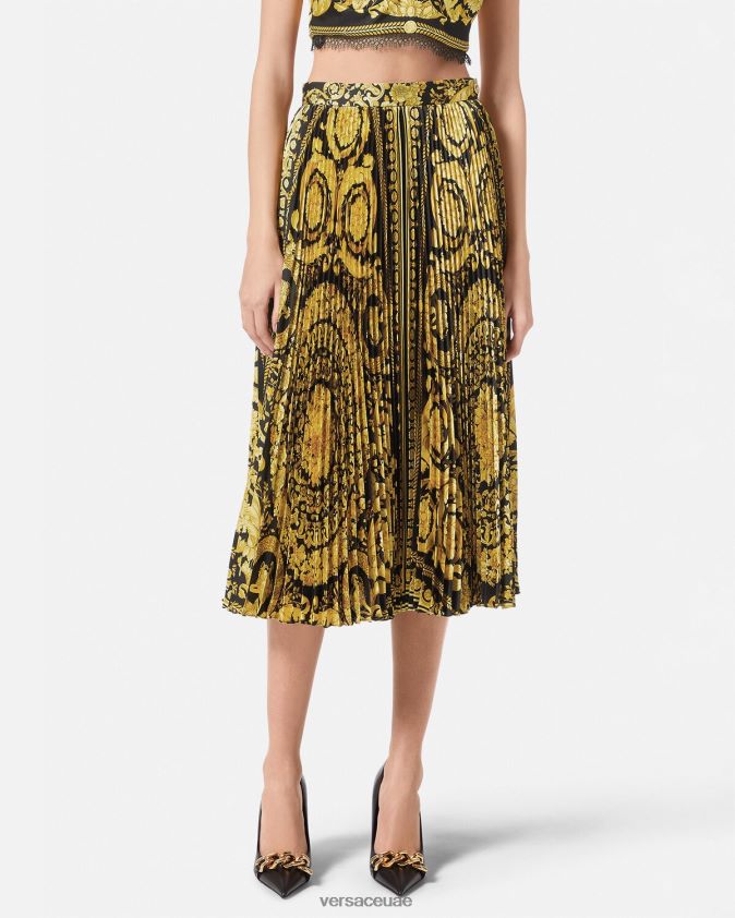 نحيف تنورة ميدي بكسرات باروكو Versace مطبعة 0FVD2J171 ملابس