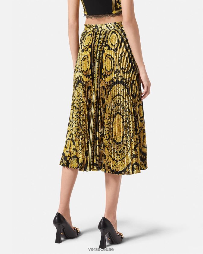 نحيف تنورة ميدي بكسرات باروكو Versace مطبعة 0FVD2J171 ملابس