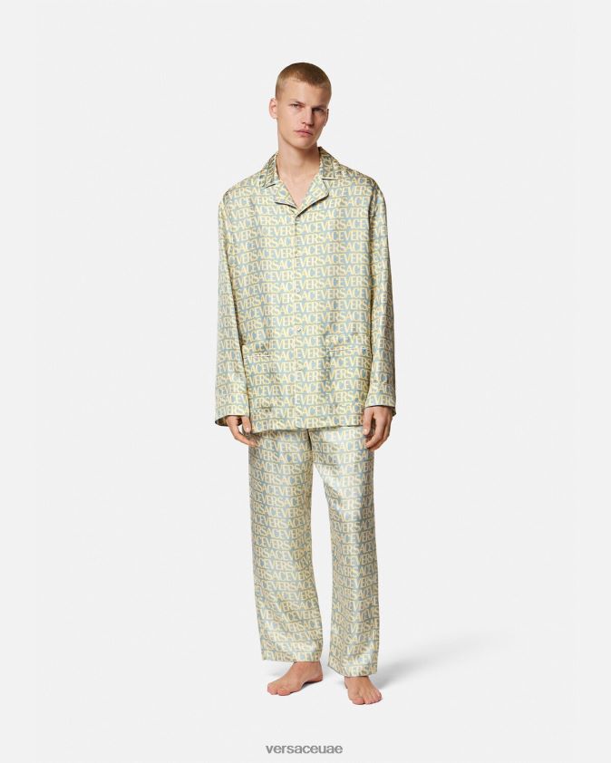 رجال كل انحاء بيجامة أعلى Versace مطبعة 0FVD2J1729 الملابس الداخلية وملابس البحر