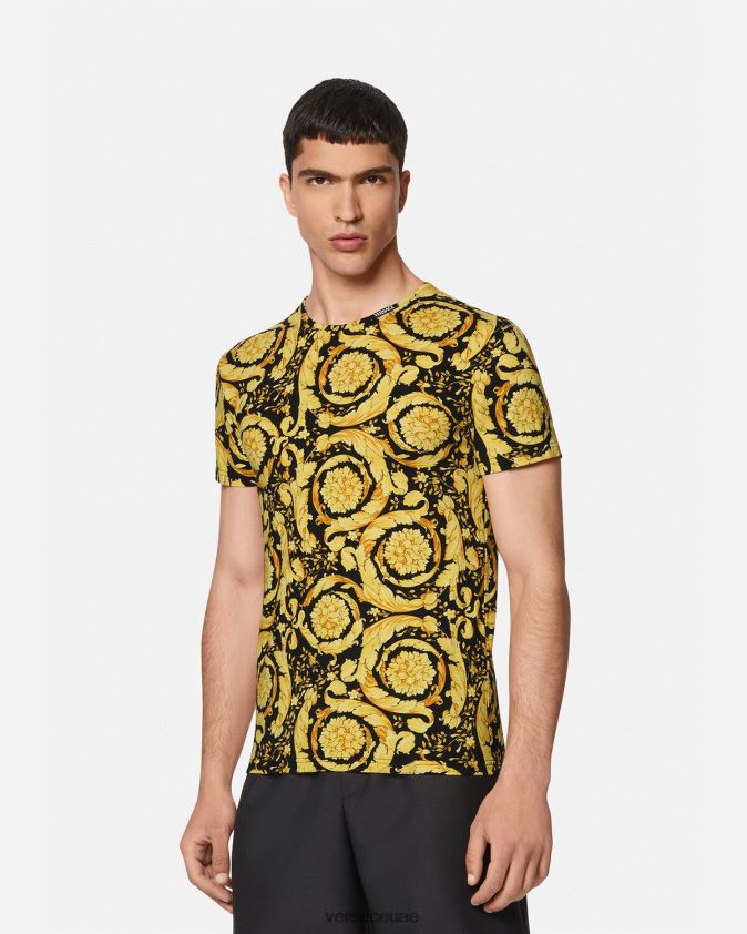 رجال قميص باروكو Versace مطبعة 0FVD2J1731 الملابس الداخلية وملابس البحر