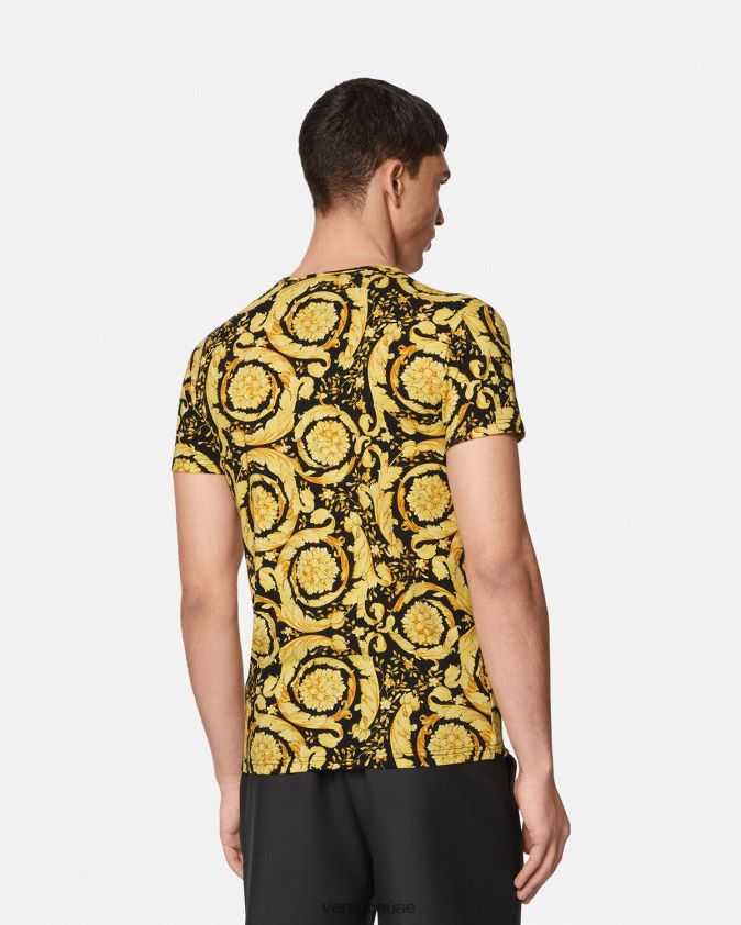 رجال قميص باروكو Versace مطبعة 0FVD2J1731 الملابس الداخلية وملابس البحر