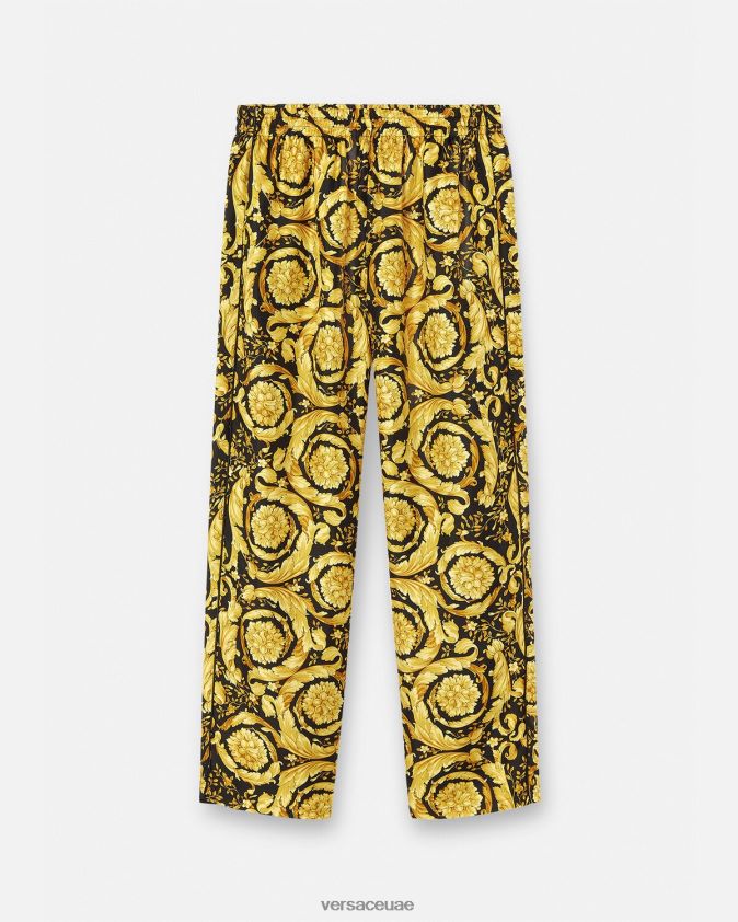 رجال بنطال بيجامة حرير بطبعة الباروك Versace مطبعة 0FVD2J1736 الملابس الداخلية وملابس البحر
