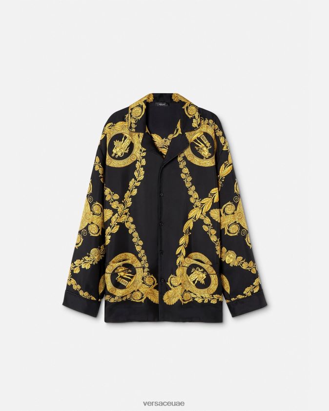 رجال بلوزة بيجامة باروكية من ماشيرا Versace مطبعة 0FVD2J1741 الملابس الداخلية وملابس البحر