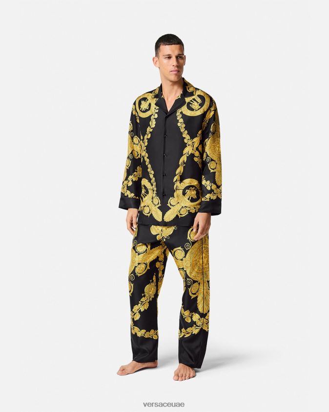رجال بلوزة بيجامة باروكية من ماشيرا Versace مطبعة 0FVD2J1741 الملابس الداخلية وملابس البحر