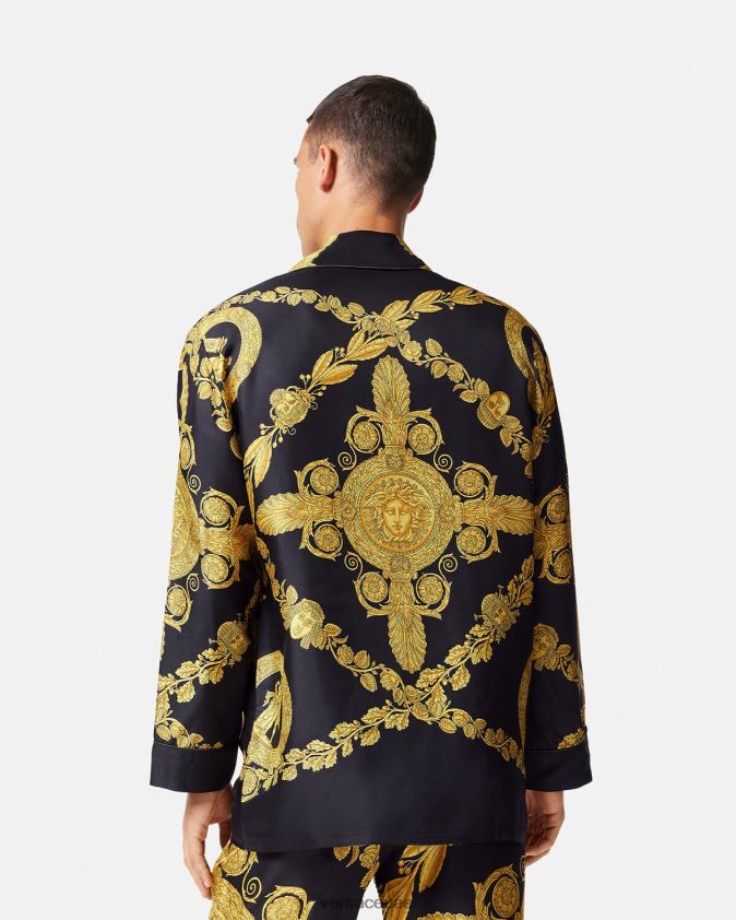 رجال بلوزة بيجامة باروكية من ماشيرا Versace مطبعة 0FVD2J1741 الملابس الداخلية وملابس البحر