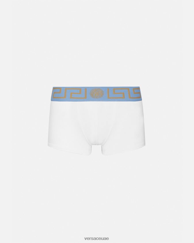 رجال جذوع الحدود اليونانية Versace أبيض 0FVD2J1744 الملابس الداخلية وملابس البحر