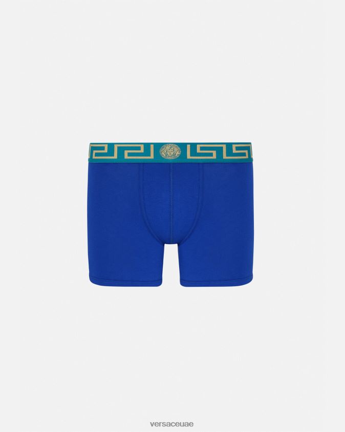 رجال الحدود اليونانية جذوع طويلة Versace أزرق 0FVD2J1747 الملابس الداخلية وملابس البحر