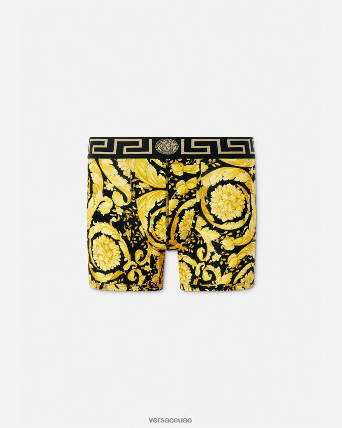 رجال جذوع باروكو طويلة Versace أسود 0FVD2J1748 الملابس الداخلية وملابس البحر