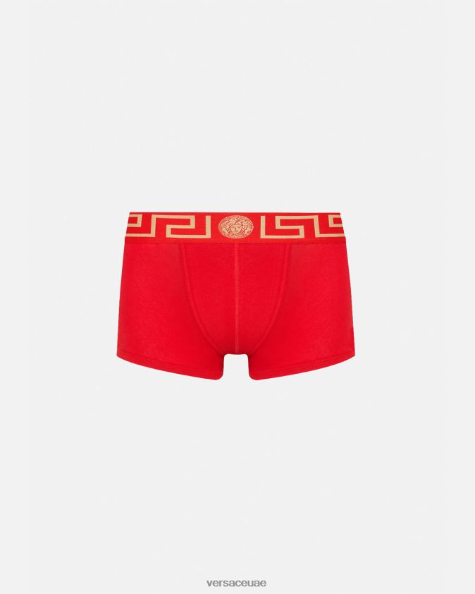 رجال جذوع الحدود اليونانية Versace أحمر 0FVD2J1754 الملابس الداخلية وملابس البحر