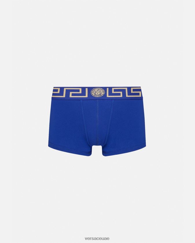 رجال جذوع الحدود اليونانية Versace أزرق 0FVD2J1757 الملابس الداخلية وملابس البحر