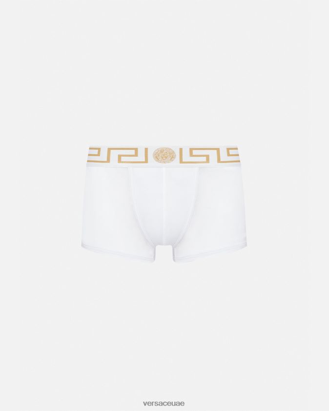 رجال جذوع الحدود اليونانية Versace ذهب ابيض 0FVD2J1758 الملابس الداخلية وملابس البحر